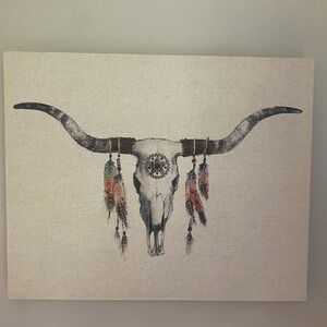 Canvas Longhorn picture